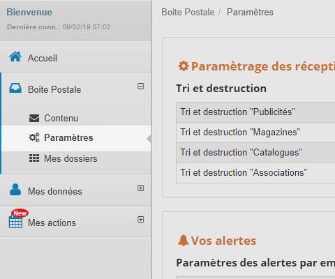 Accéder à ses paramètres